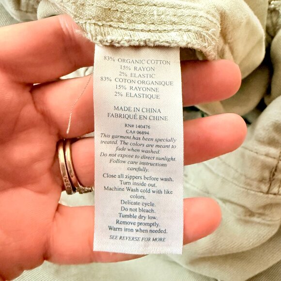 Faherty Overland Twill Utility Jumpsuit Olive Green Straight Leg Size M - Picture 6 of 17